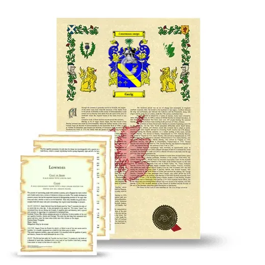 Garig Armorial History and Symbolism package