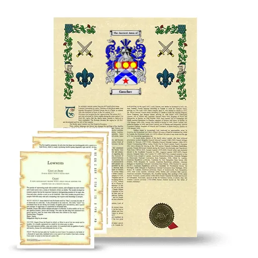 Gaucher Armorial History and Symbolism package