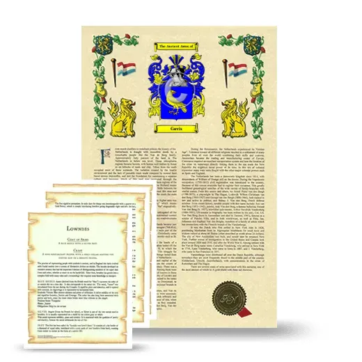 Gavis Armorial History and Symbolism package