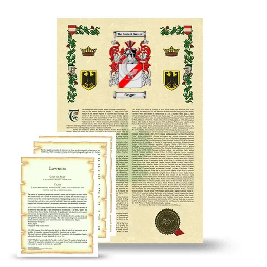 Geyger Armorial History and Symbolism package