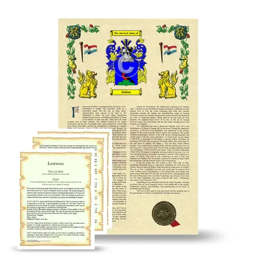 Golen Armorial History and Symbolism package