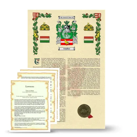 Gombar Armorial History and Symbolism package
