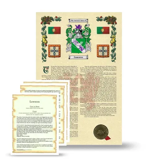 Goncaves Armorial History and Symbolism package