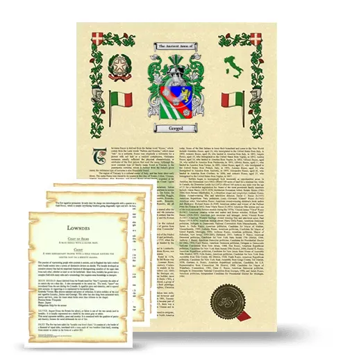 Gregol Armorial History and Symbolism package