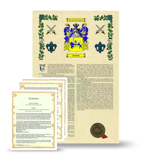 Grossin Armorial History and Symbolism package