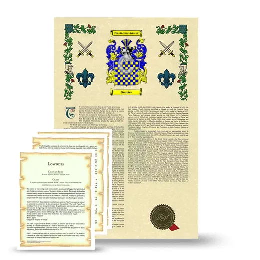 Grozier Armorial History and Symbolism package