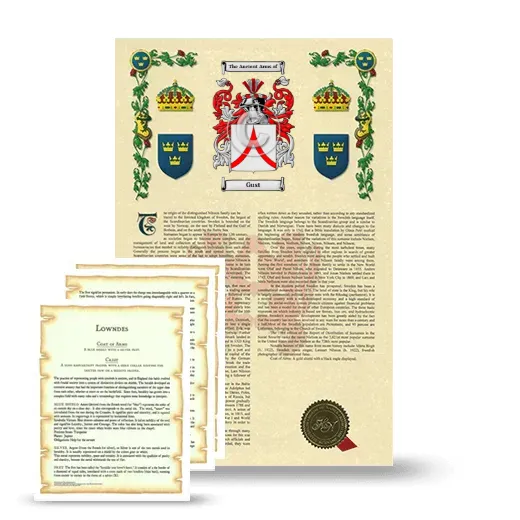 Gust Armorial History and Symbolism package