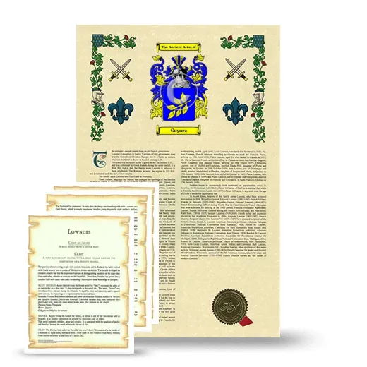 Guynez Armorial History and Symbolism package