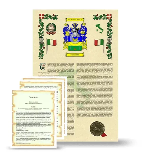Guzzardo Armorial History and Symbolism package
