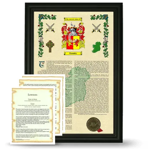 Hannity Framed Armorial History and Symbolism - Black