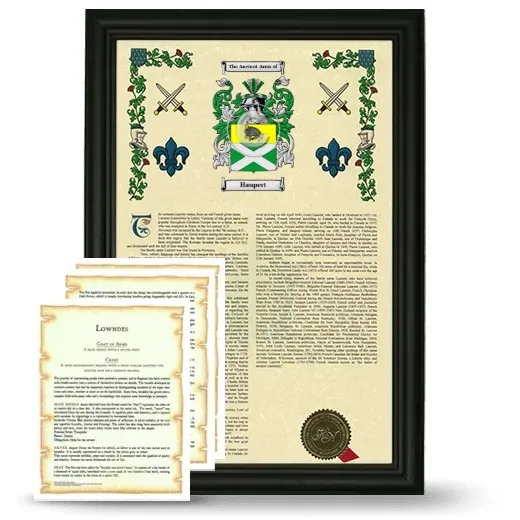 Haupert Framed Armorial History and Symbolism - Black