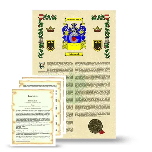 Heimbaugh Armorial History and Symbolism package