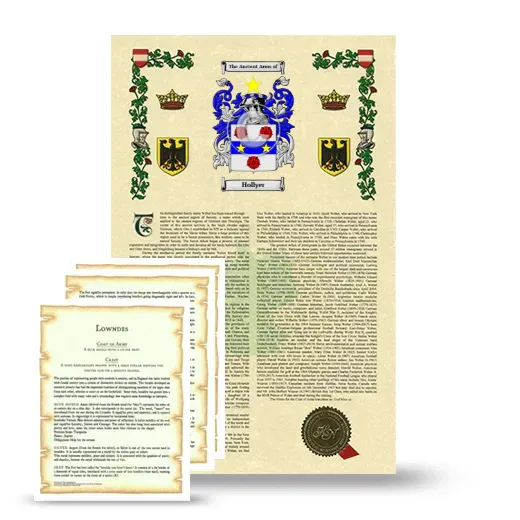 Hollyer Armorial History and Symbolism package