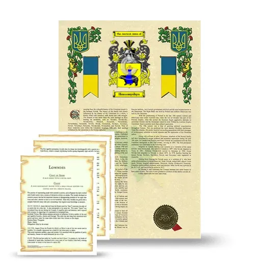 Homonyshyn Armorial History and Symbolism package
