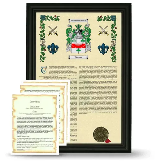 Hureau Framed Armorial History and Symbolism - Black