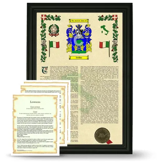Iovino Framed Armorial History and Symbolism - Black
