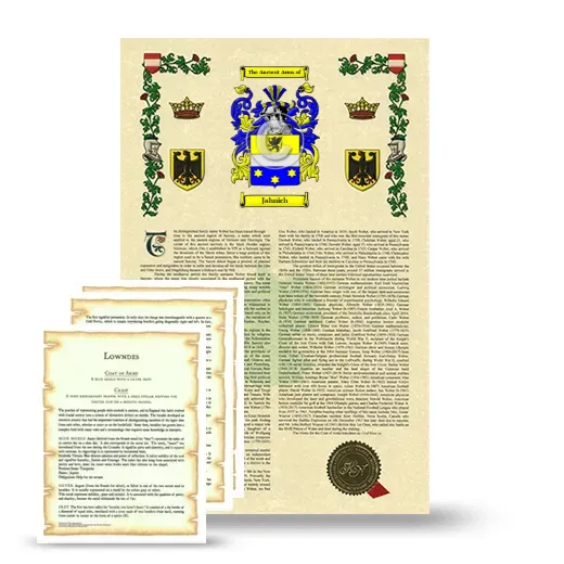 Jahnich Armorial History and Symbolism package