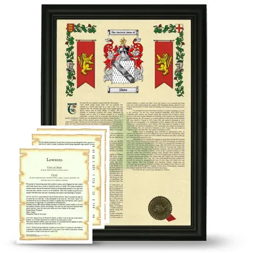 Jilete Framed Armorial History and Symbolism - Black