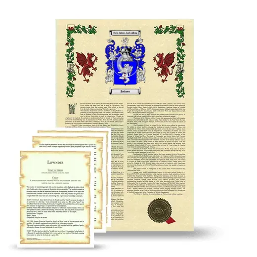Joines Armorial History and Symbolism package