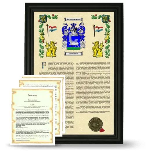 Jonckbloet Framed Armorial History and Symbolism - Black