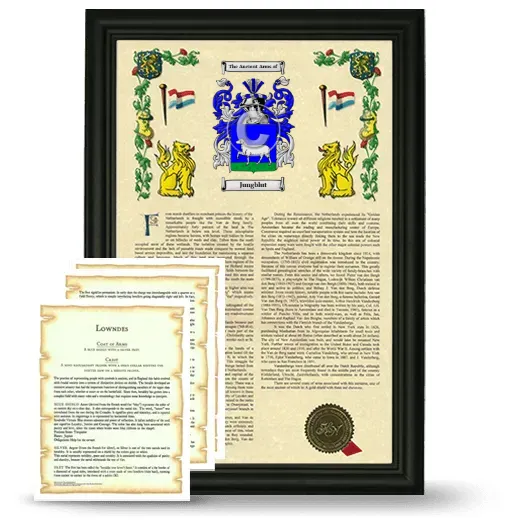 Jungblut Framed Armorial History and Symbolism - Black