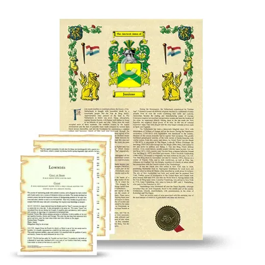 Juniuse Armorial History and Symbolism package
