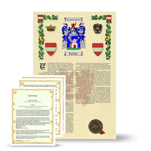 Kaplinger Armorial History and Symbolism package