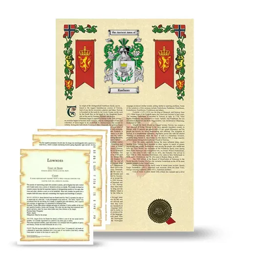 Karlson Armorial History and Symbolism package