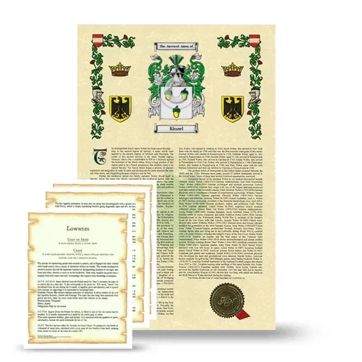 Kinzel Armorial History and Symbolism package