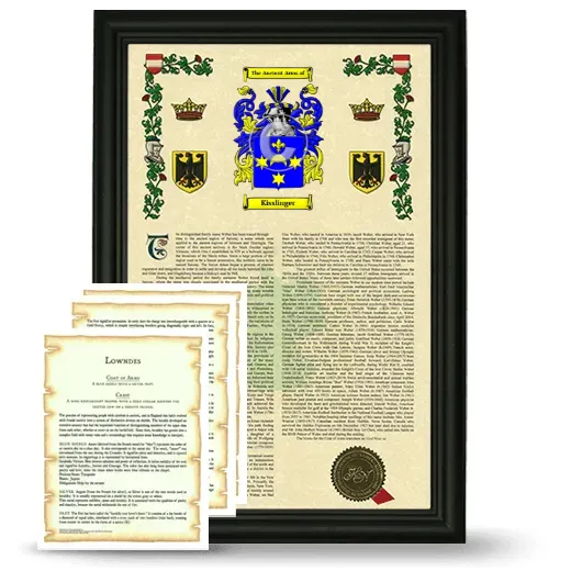 Kisslinger Framed Armorial History and Symbolism - Black