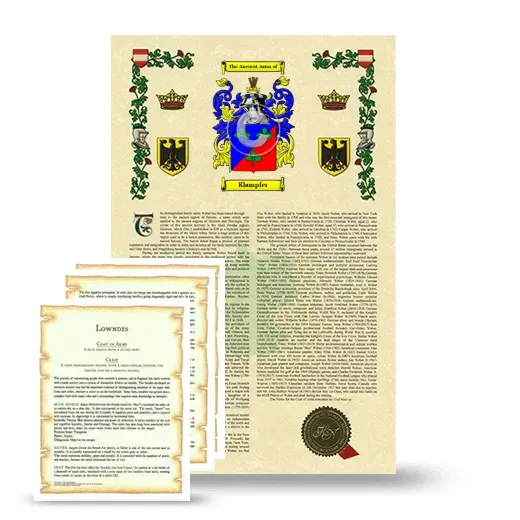 Klampfer Armorial History and Symbolism package