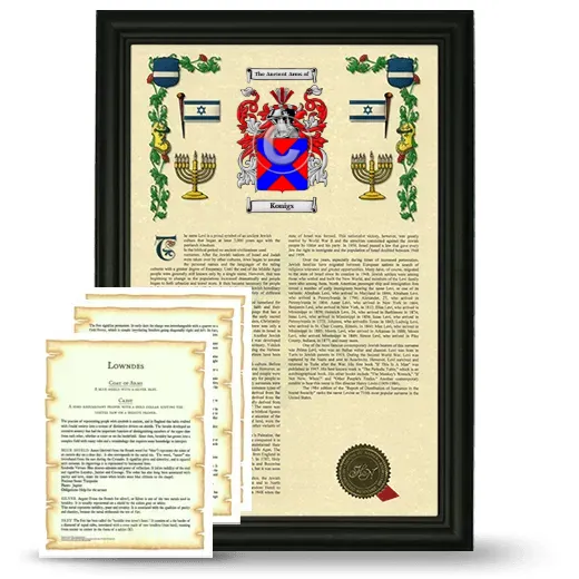 Konigs Framed Armorial History and Symbolism - Black