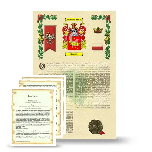 Kovarik Armorial History and Symbolism package