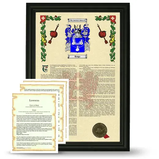 Krugs Framed Armorial History and Symbolism - Black