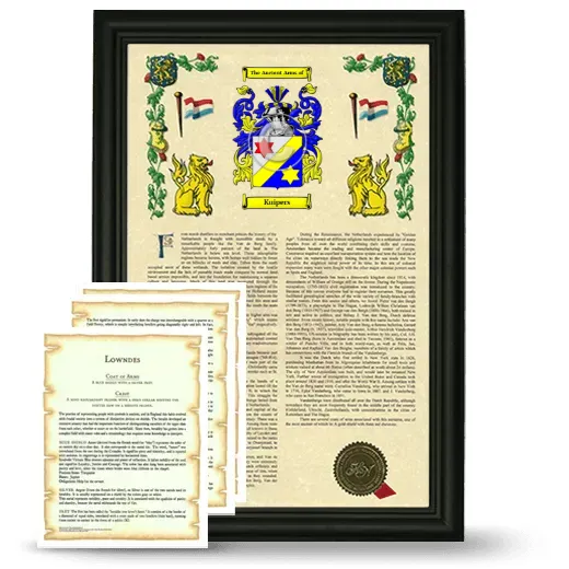 Kuipers Framed Armorial History and Symbolism - Black