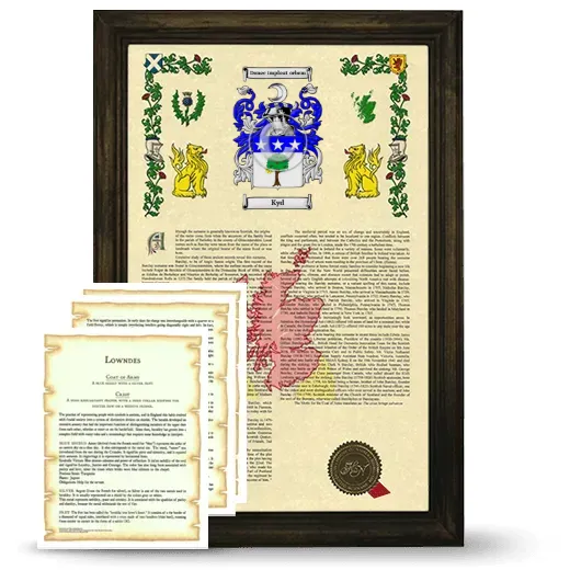 Kyd Framed Armorial History and Symbolism - Brown