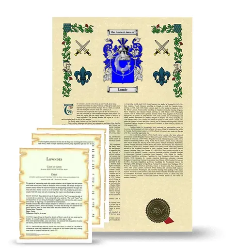 Lamie Armorial History and Symbolism package