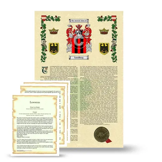 Lansburg Armorial History and Symbolism package