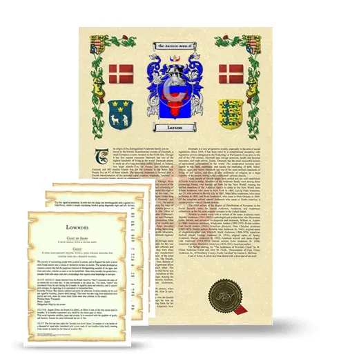 Larson Armorial History and Symbolism package