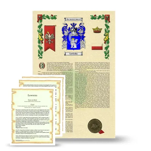 Lavinsky Armorial History and Symbolism package