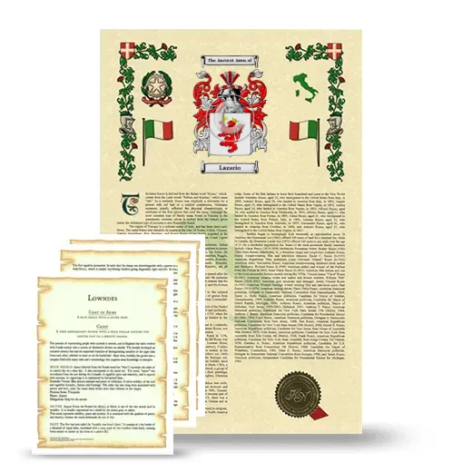 Lazario Armorial History and Symbolism package