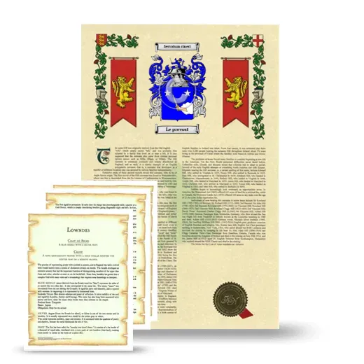 Le prevost Armorial History and Symbolism package