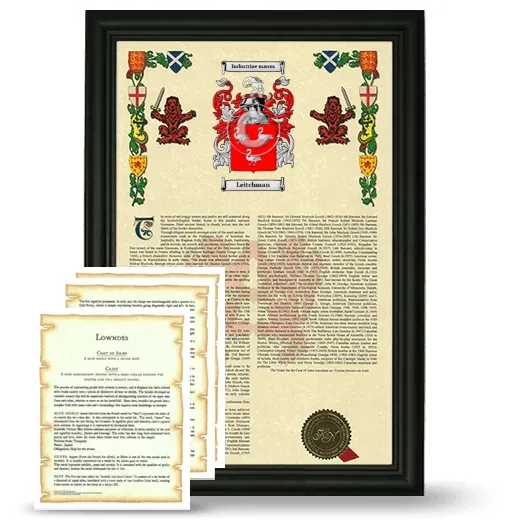 Leitchman Framed Armorial History and Symbolism - Black