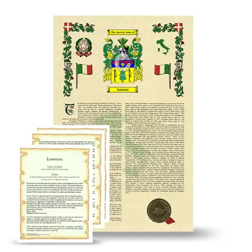 Lenzini Armorial History and Symbolism package