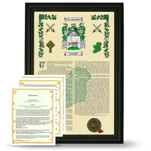 Leonarde Framed Armorial History and Symbolism - Black