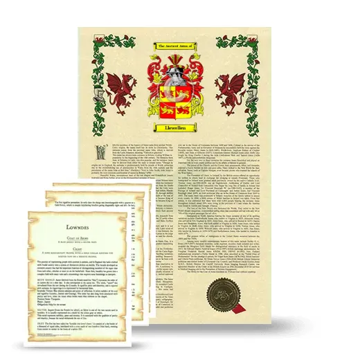 Llewellen Armorial History and Symbolism package
