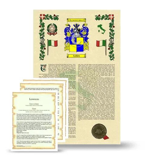 Lodato Armorial History and Symbolism package