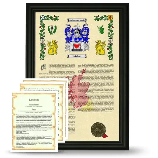 Lukehart Framed Armorial History and Symbolism - Black