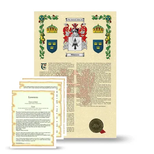 Månsson Armorial History and Symbolism package