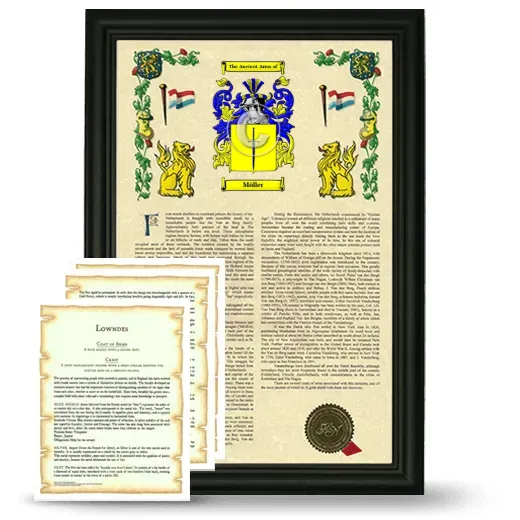 Möller Framed Armorial History and Symbolism - Black